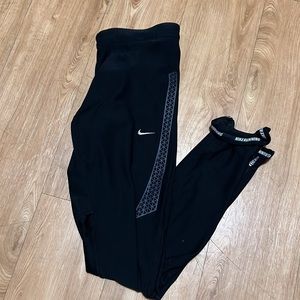 Nike Running leggings with drawstring size s